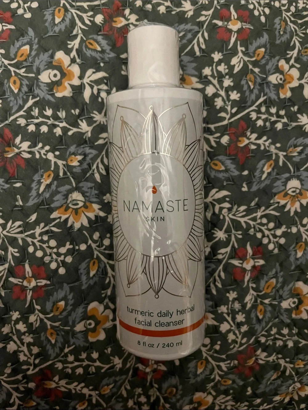 Namaste Skin Turmeric Daily Herbal Facial Cleanser - White & Orange Bottle
